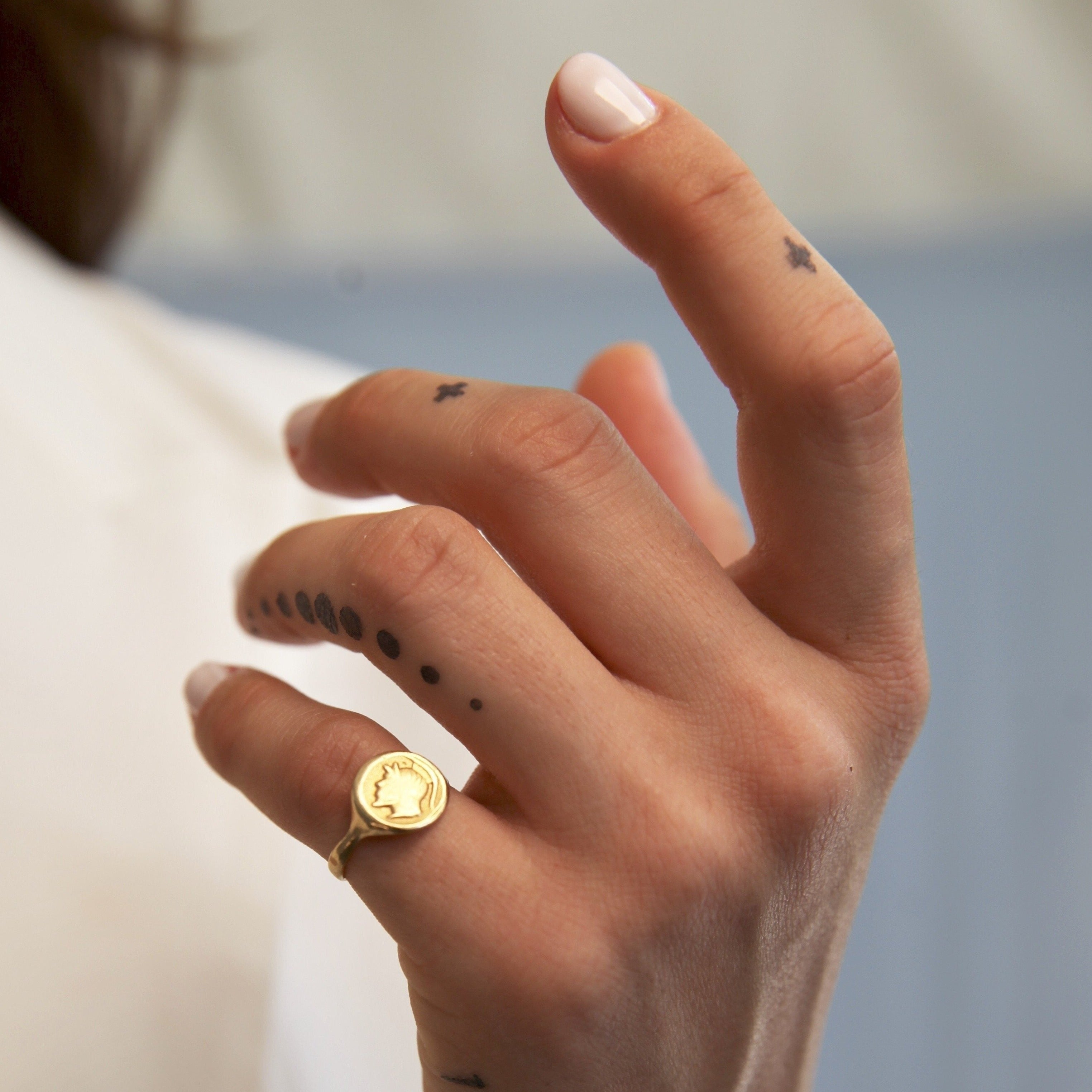 gold rings for women | unique rings | designer rings | boho jewelry | vintage womens rings  | gold ring for her | womens gold rings | coin ring | handmade ring | handmade gold ring | handmade coin ring | engraved signet ring | coin signet ring | pinkie signet ring | vintage jewelry ring
